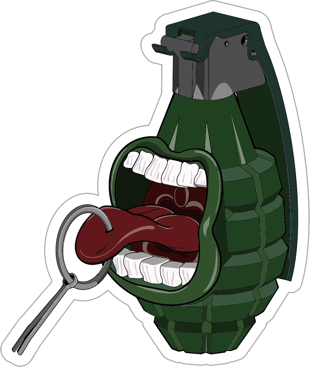 Screaming Nades Sticker BadgeWear