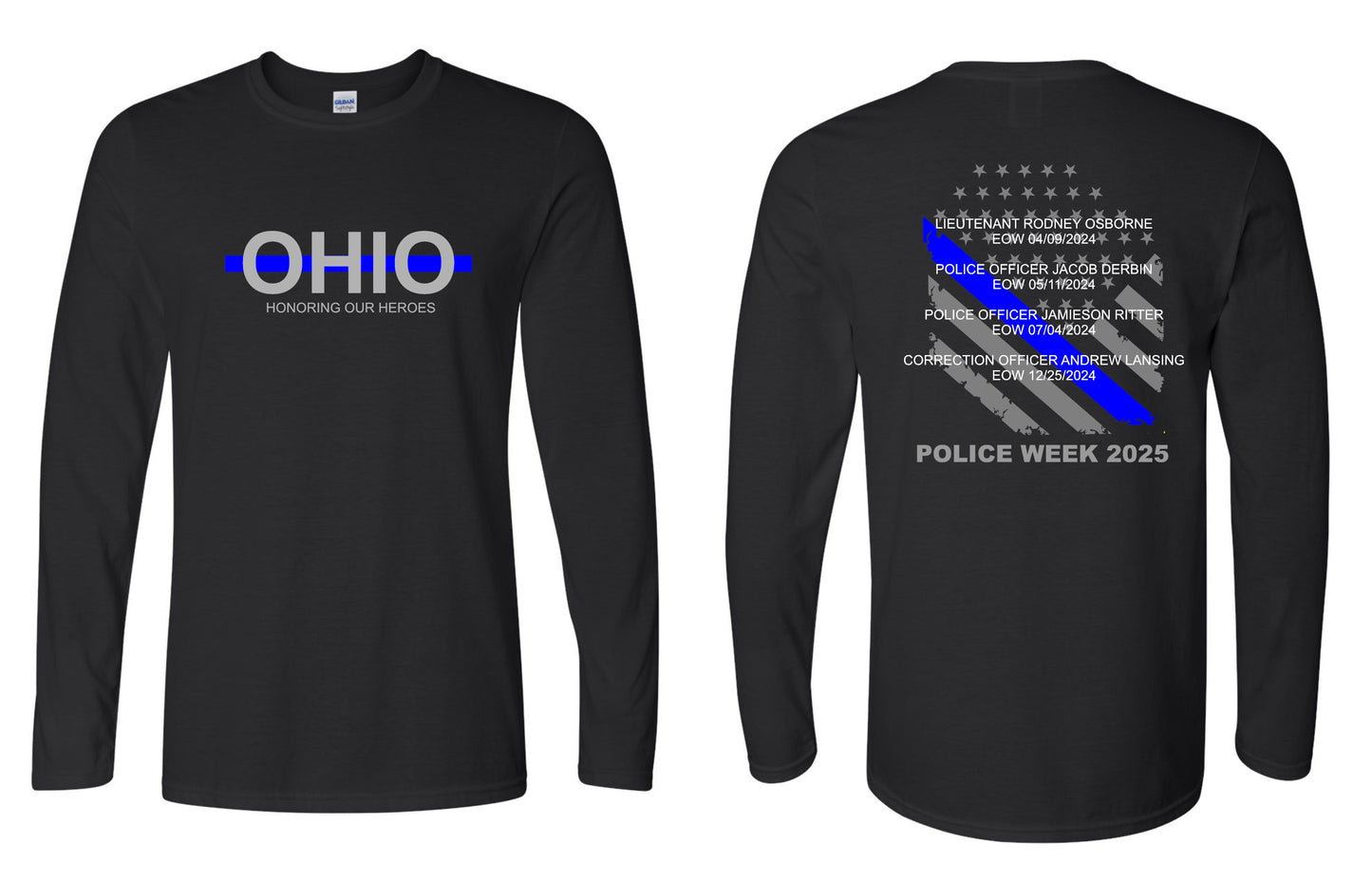 Police Wives of Ohio Police Week Pre-Order Long Sleeve