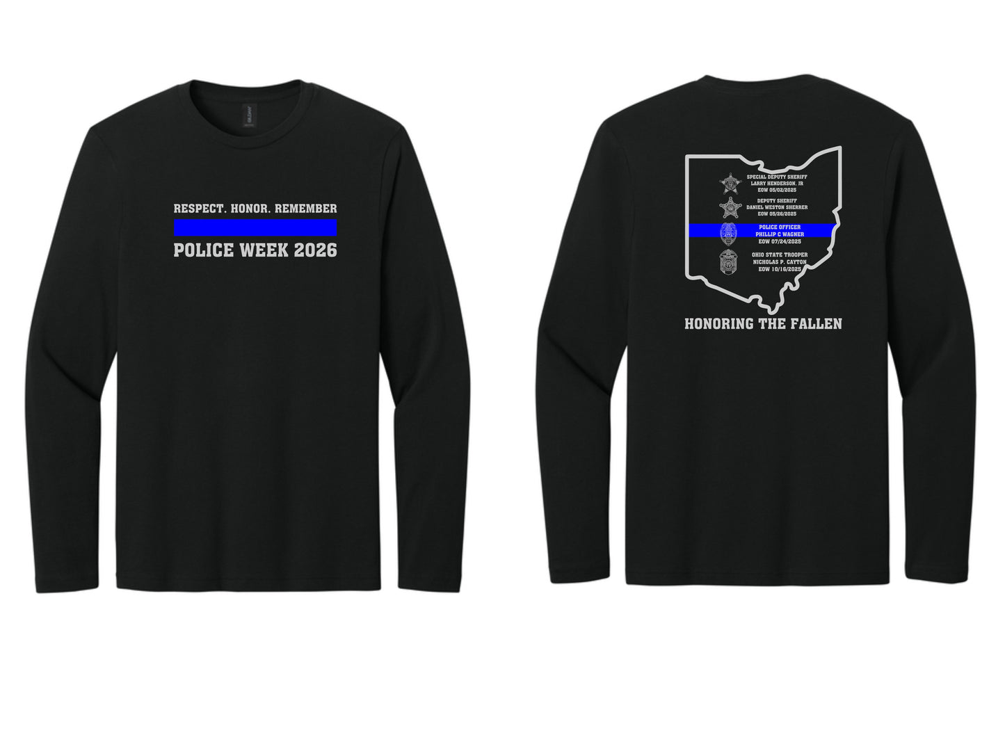 Police Wives of Ohio Police Week Pre-Order Long Sleeve