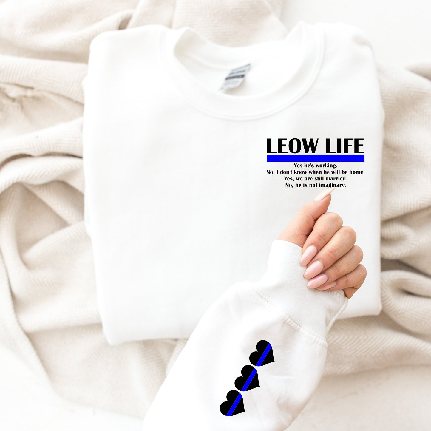 Mix and Match Blue Line Design Sweatshirt
