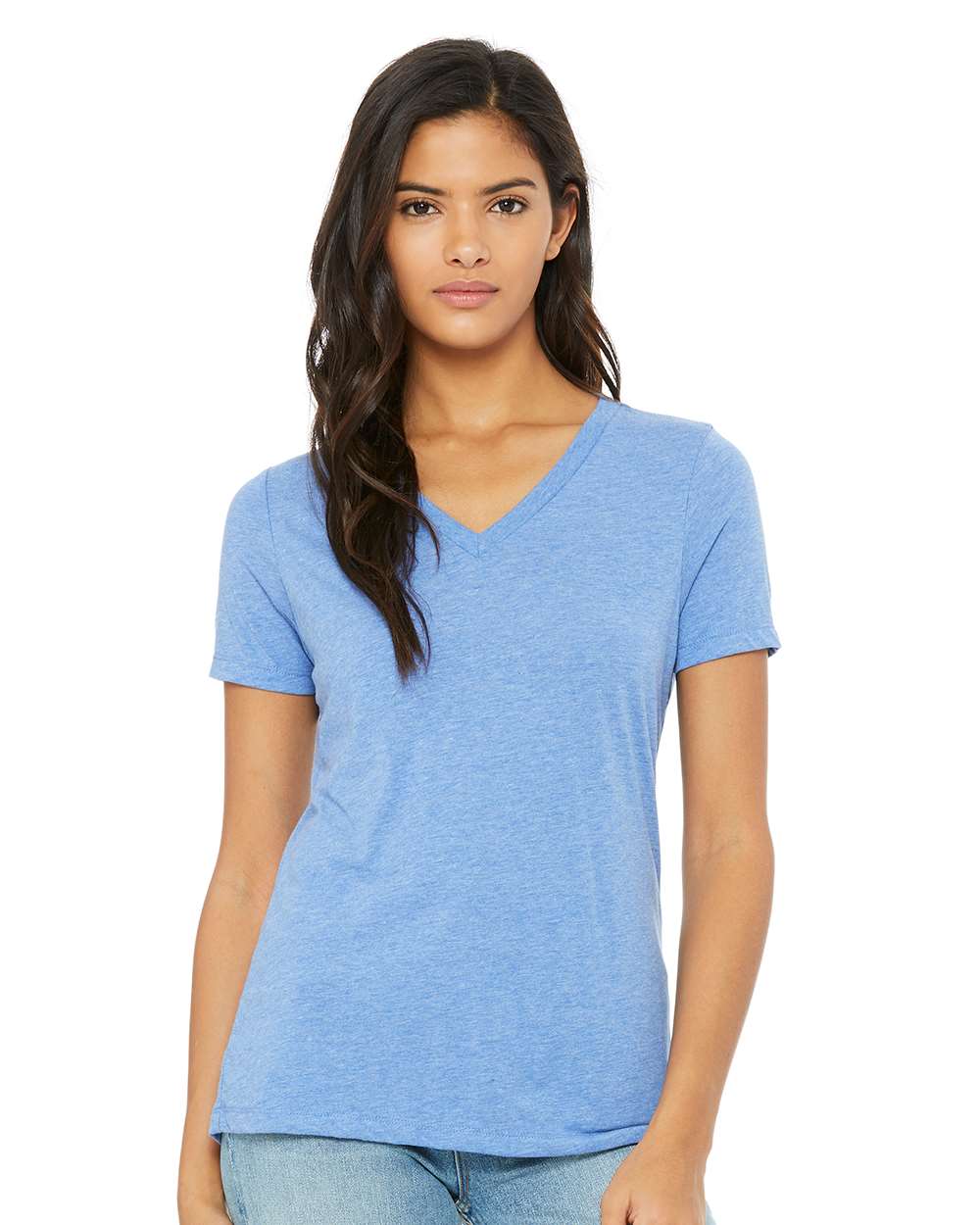 Thin Red Line Heart V-Neck