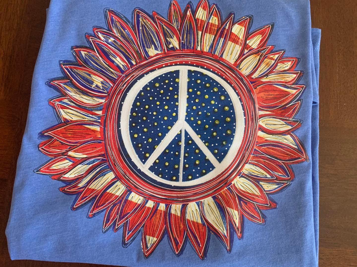 Patriotic Peace Sunflower