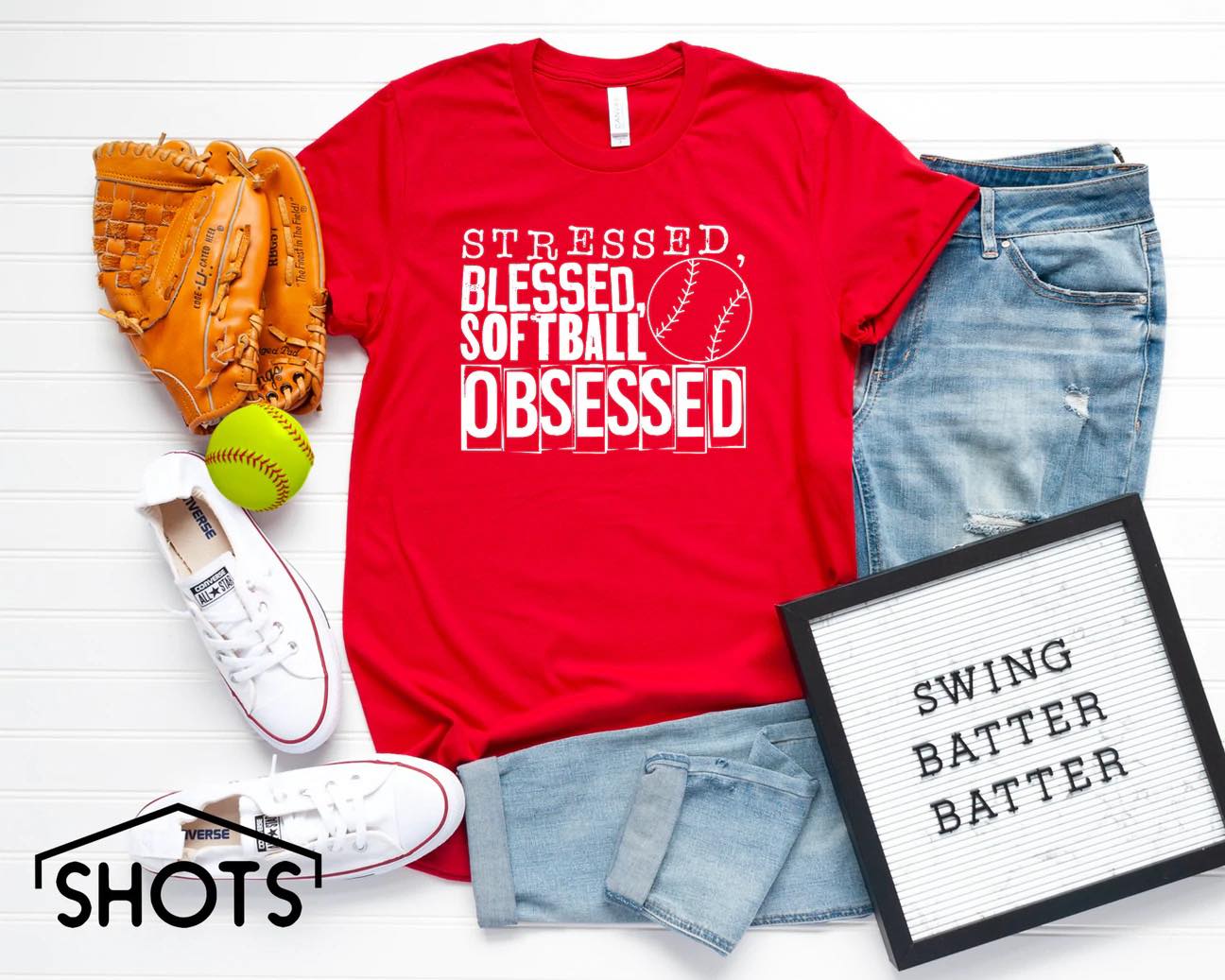 Stressed Blessed Softball Obsessed