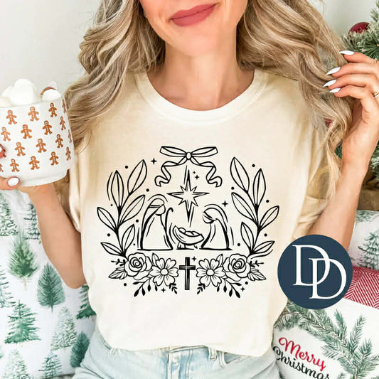 Floral Nativity Scene