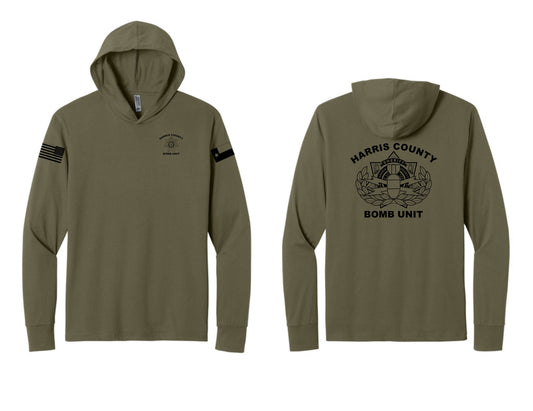 Harris County Bomb Unit Cotton/Poly Long Sleeve Hooded Tee