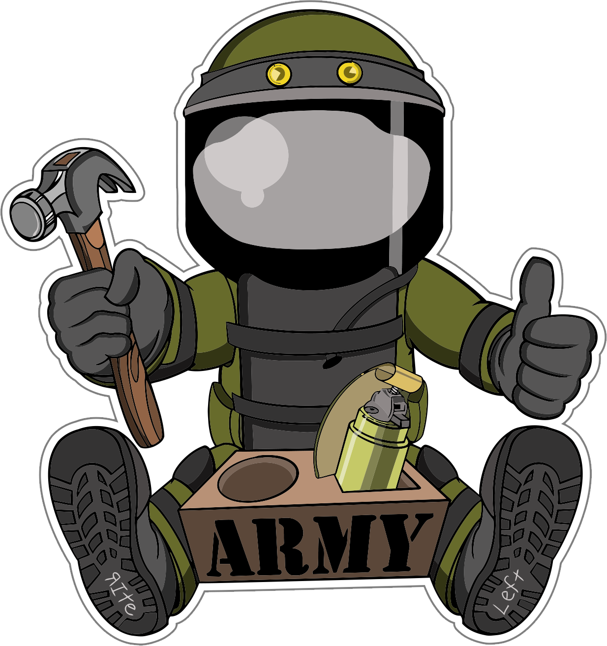 Atech Sticker Army Tech Sticker – BadgeWear