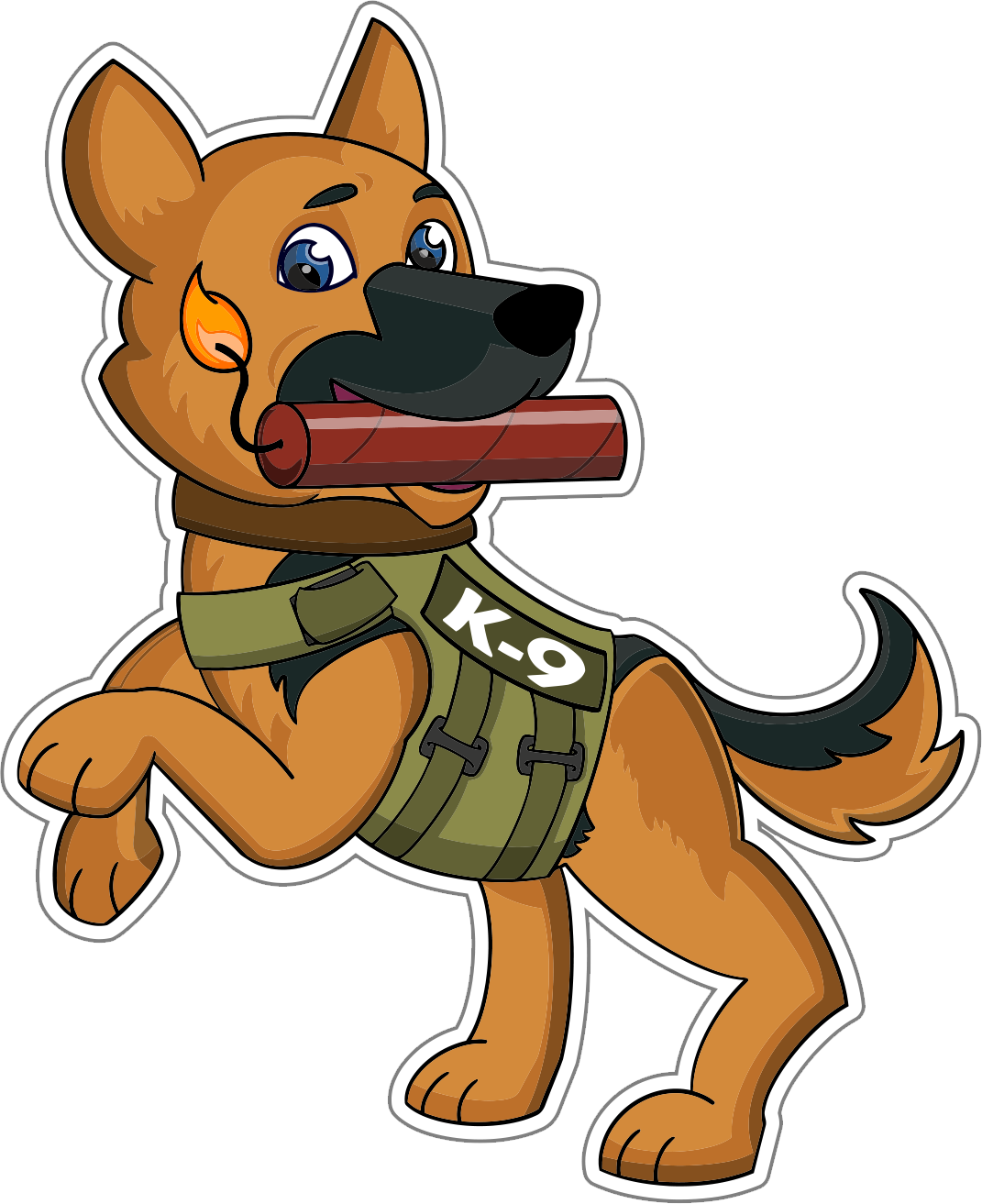 K9 Sticker Square K9 Sticker – BadgeWear
