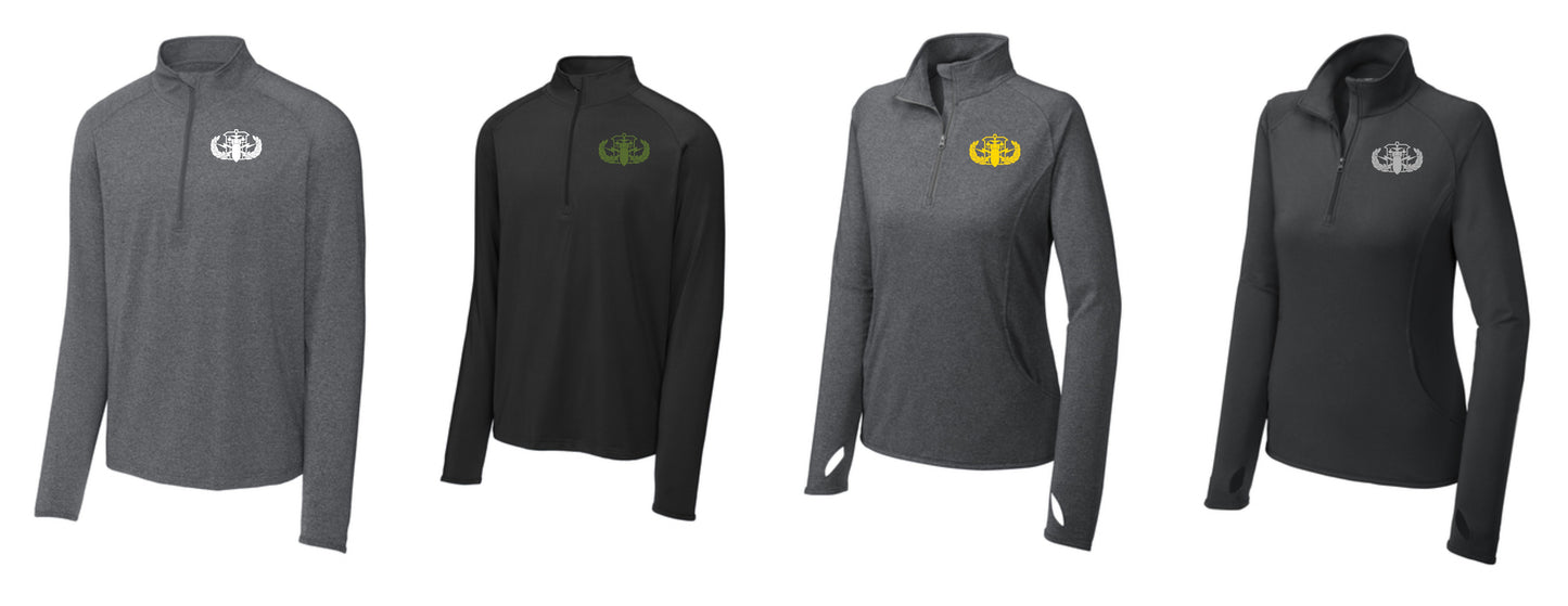 Embroidered Badge Quarter Zip