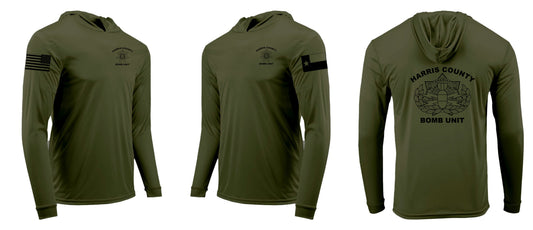 Harris County Bomb Unit Long Sleeve Hooded Performance Shirt