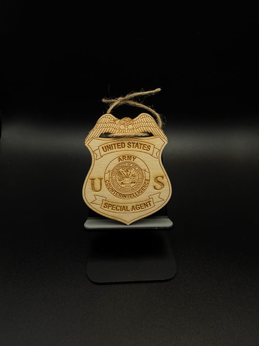 US Army Special Agent Engraved Ornament