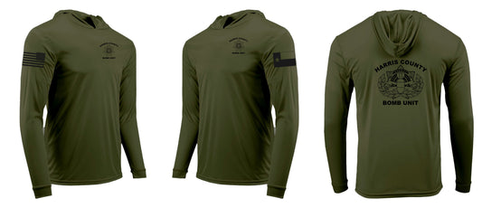 Harris County Bomb Unit Long Sleeve Hooded Performance Shirt