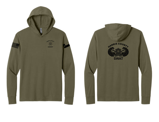 Harris County SWAT Cotton/Poly Long Sleeve Hooded Tee