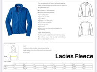 Kennedy Unisex, Ladies, Youth Fleece Zip UP - Embroidered Full Color Left Chest Design