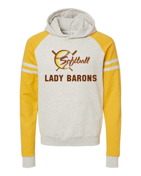 Softball Lady Barons Color Block Hoodie