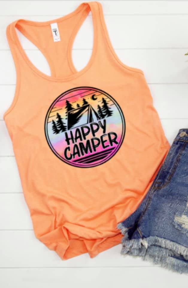 Happy Tank Happy Camper Tank – BadgeWear